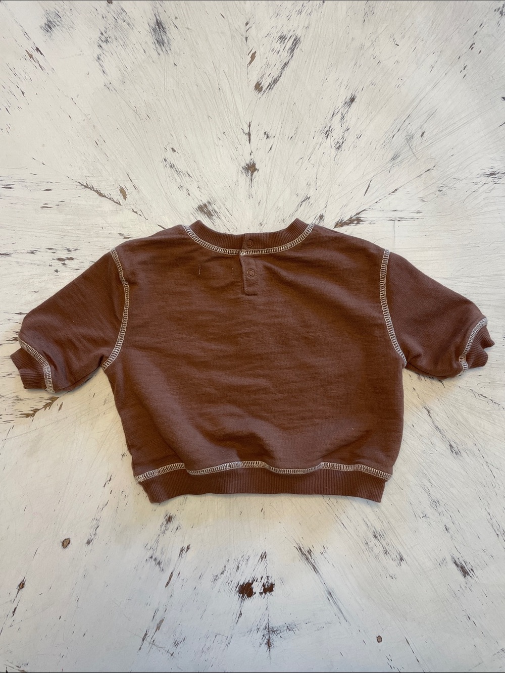 Brown Crewneck Sweatshirt 3-6 mo. - Picture 4 of 5
